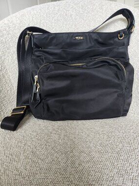 Tumi Voyager Capri Black Nylon Crossbody Messenger Bag